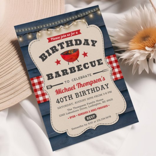 40e verjaardag BBQ Zomer Barbecue Party Kaart