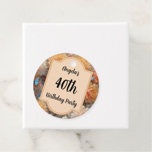 40e verjaardag bedankjes labels (In situ)