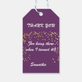 40e verjaardag bedanktTag Cadeaulabel (Voorkant)