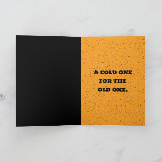 40e verjaardag bier met kaars kaart (Binnen)