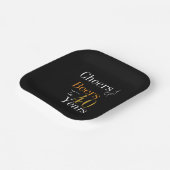 40e verjaardag Bieren en Proost Zwart Goud Party Papieren Bordje (Gebogen)