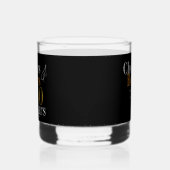 40e verjaardag bieren juichen zwarte gouden partij whisky glas (Links)