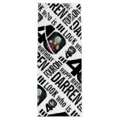 40e verjaardag Black Look 40 aangepaste foto naam Wijn Cadeautas (Achterkant)