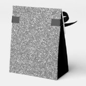 40e verjaardag Black Silver Glitter Dank u Bedankdoosjes (Achterkant)