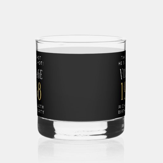  40e verjaardag Black Whisky Glas (Links)