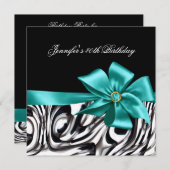 40e verjaardag Black White Abstract Bow Kaart (Voorkant / Achterkant)