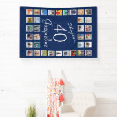 40e verjaardag Blauw Spandoek (Insitu)