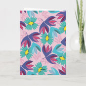 40e verjaardag bloem groen modern crocus feminine kaart (Achterkant)