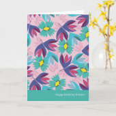 40e verjaardag bloem groen modern crocus feminine kaart (Gele Bloem)