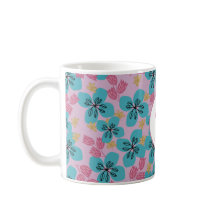 40e verjaardag bloemrijk roze blauw modern elegant