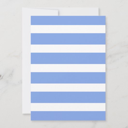 40e verjaardag Blue Striped Floral Dinner Party Kaart (Achterkant)