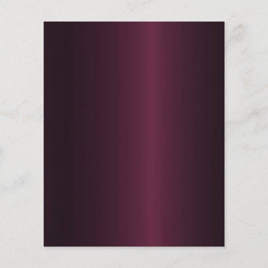 40e verjaardag Bourgogne roos gouden uitnodiging (Achterkant)