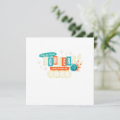 40e verjaardag Bowler Grappig Bowling 1980 Vintage Kaart (Staand voorkant)