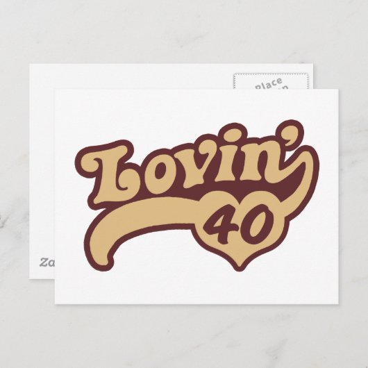 40e verjaardag briefkaart (Voorkant / Achterkant)