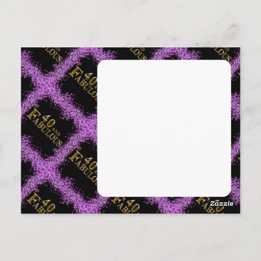 40e verjaardag briefkaart (Achterkant)