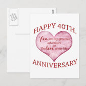 40e. Verjaardag Briefkaart (Voorkant / Achterkant)