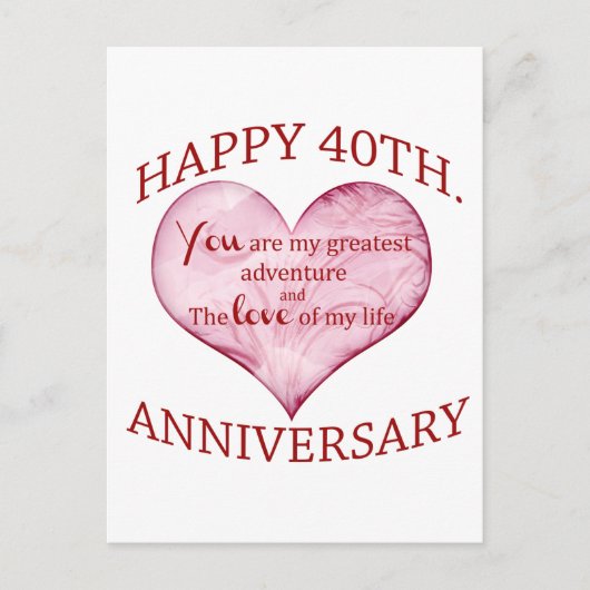 40e. Verjaardag Briefkaart (Voorkant)