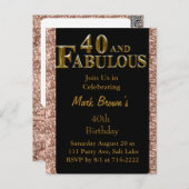40e verjaardag briefkaart (Voorkant / Achterkant)