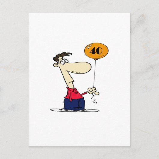 40e verjaardag briefkaart (Voorkant)