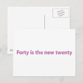 40e verjaardag briefkaart (Voorkant / Achterkant)