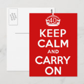 40e verjaardag briefkaart (Voorkant / Achterkant)