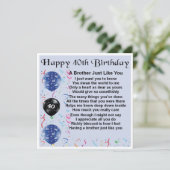 40e verjaardag - Broer Kaart (Staand voorkant)