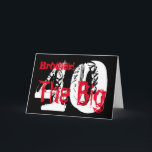 40e verjaardag, broer, rode, witte tekst op zwart. kaart<br><div class="desc">Een zwarte achtergrond met witte en rode tekst,  op deze 40e verjaardag groet voor een broer. Mijn grappige gedachten groeten.</div>