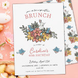 40e verjaardag Brunch Springtime Kaart<br><div class="desc">Viel deze lente een mijlpaal op de verjaardag met deze prachtige, mooie lente verjaardagsuitnodiging. Deze whimsical-uitnodiging bevat originele illustraties die de geest van het seizoen weergeven met zijn afspeelse bloemontwerp. De schattige bunny, lentedadavers en zoete blauwe vogels voegen een unieke aanraking toe, waardoor deze uitnodiging perfect is voor een lentepicnisch,...</div>