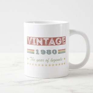 40e verjaardag cadeau idee Vintage 1980 Grote Koffiekop