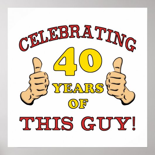 40e verjaardag cadeau voor hem poster (Voorkant)