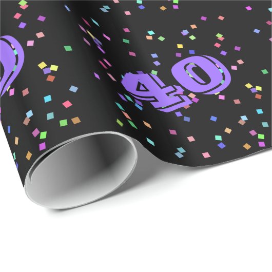 40e verjaardag cadeau wrap papier (Rol Hoek)