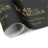 40e verjaardag cadeaupapier (Rol Hoek)