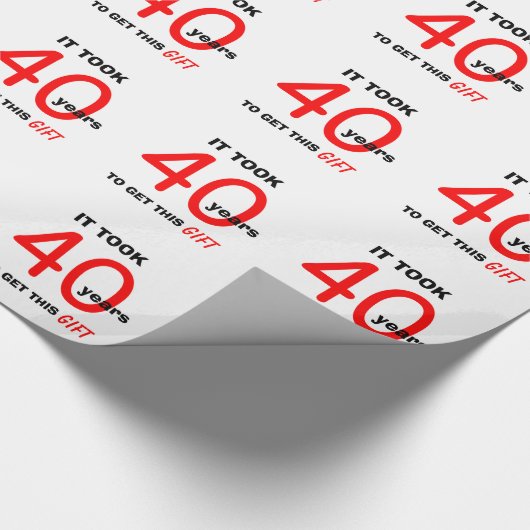 40e verjaardag cadeaupapier voor hem (Hoek)