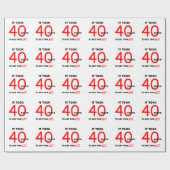 40e verjaardag cadeaupapier voor hem (Vlak)