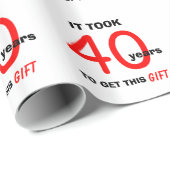 40e verjaardag cadeaupapier voor hem (Rol Hoek)