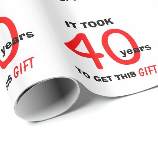 40e verjaardag cadeaupapier voor hem (Rol Hoek)