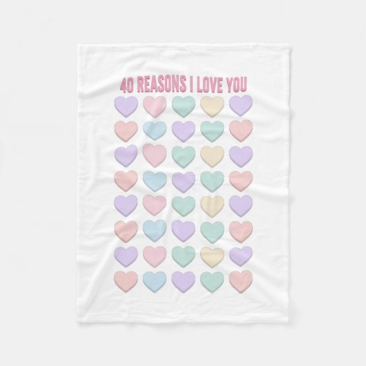 40e verjaardag cadeautjes - 40e cadeaus fleece deken (Voorkant)