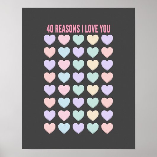 40e verjaardag cadeautjes - 40e cadeaus poster (Voorkant)