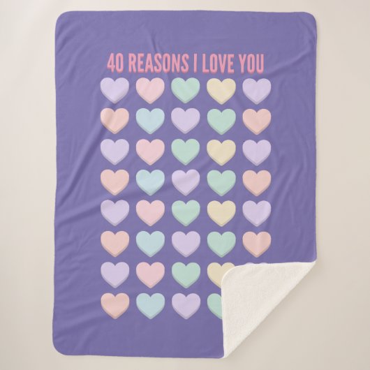 40e verjaardag cadeautjes - 40e cadeaus sherpa deken (Voorkant)