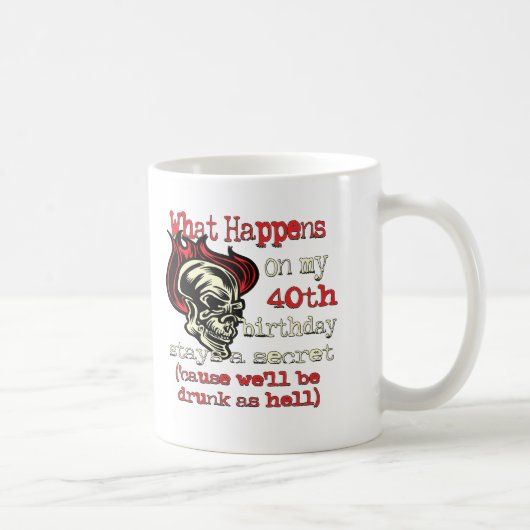 40e verjaardag cadeautjes koffiemok (Rechts)