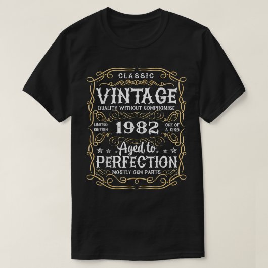 40e verjaardag  cadeautjes - Perfectie 1982 40 T-shirt (Design voorkant)