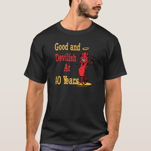 40e verjaardag cadeautjes t-shirt (Voorkant)