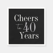 40e verjaardag Cheers 40 jaar Black Silver Party