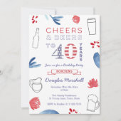 40e verjaardag, Cheers and Beers Kaart (Voorkant)