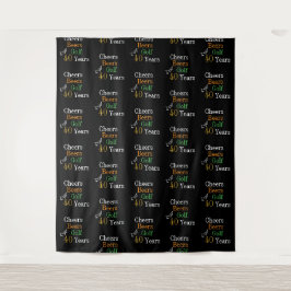 40e verjaardag Cheers Beers Golf Party Achtergrond Wandkleed