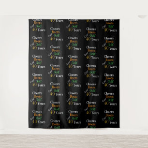 40e verjaardag Cheers Beers Golf Party Achtergrond Wandkleed