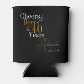 40e verjaardag Cheers en bieren gepersonaliseerd Blikjeskoeler (Voorkant)