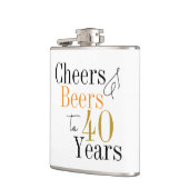 40e verjaardag Cheers en bieren Minimal Heupfles (Links)