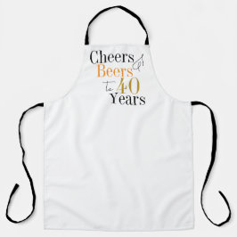 40e verjaardag Cheers en bieren Minimal Schort