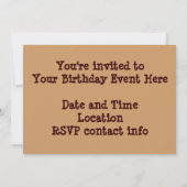 40e verjaardag: chocolade kaart (Achterkant)